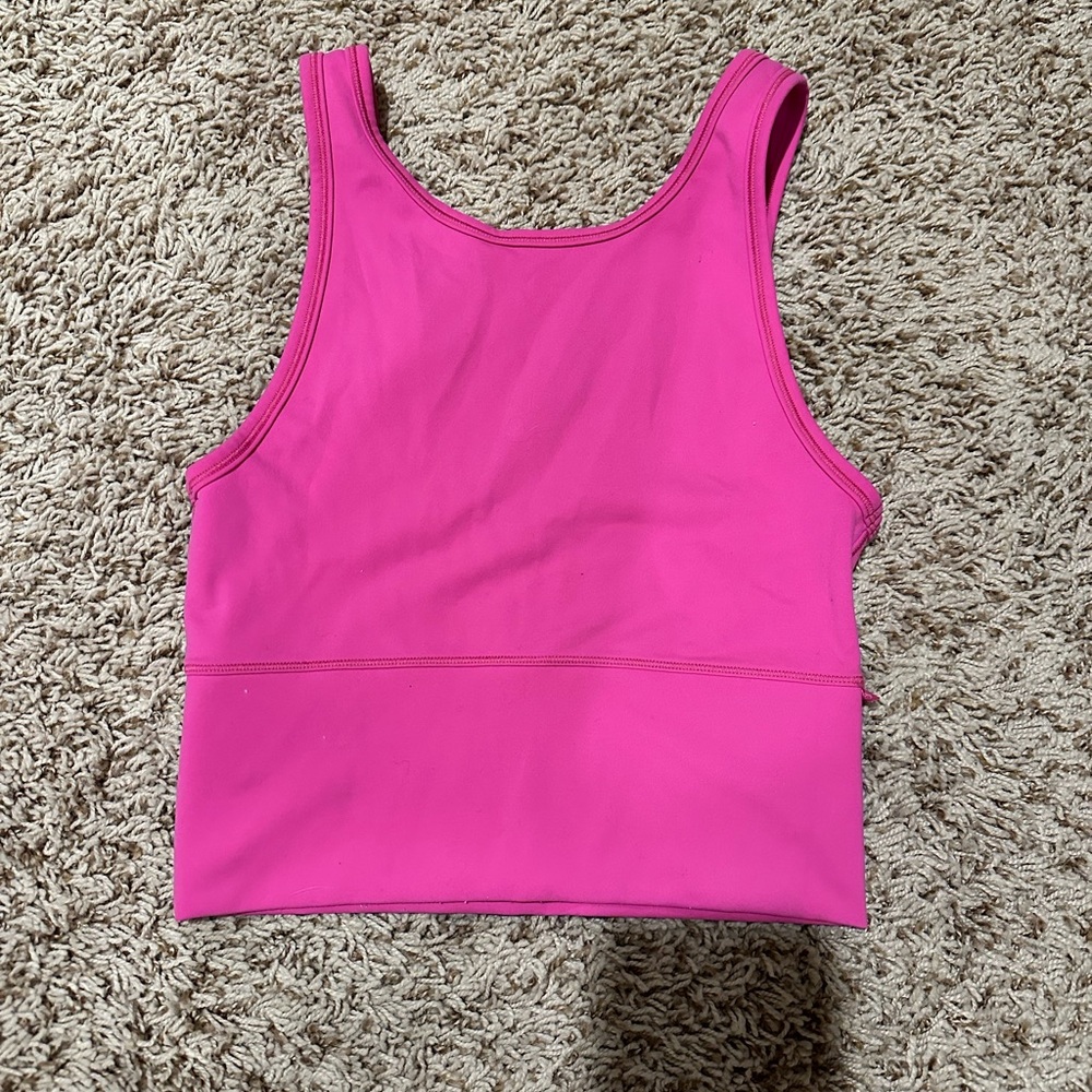 Pink Lululemon reversible tank top